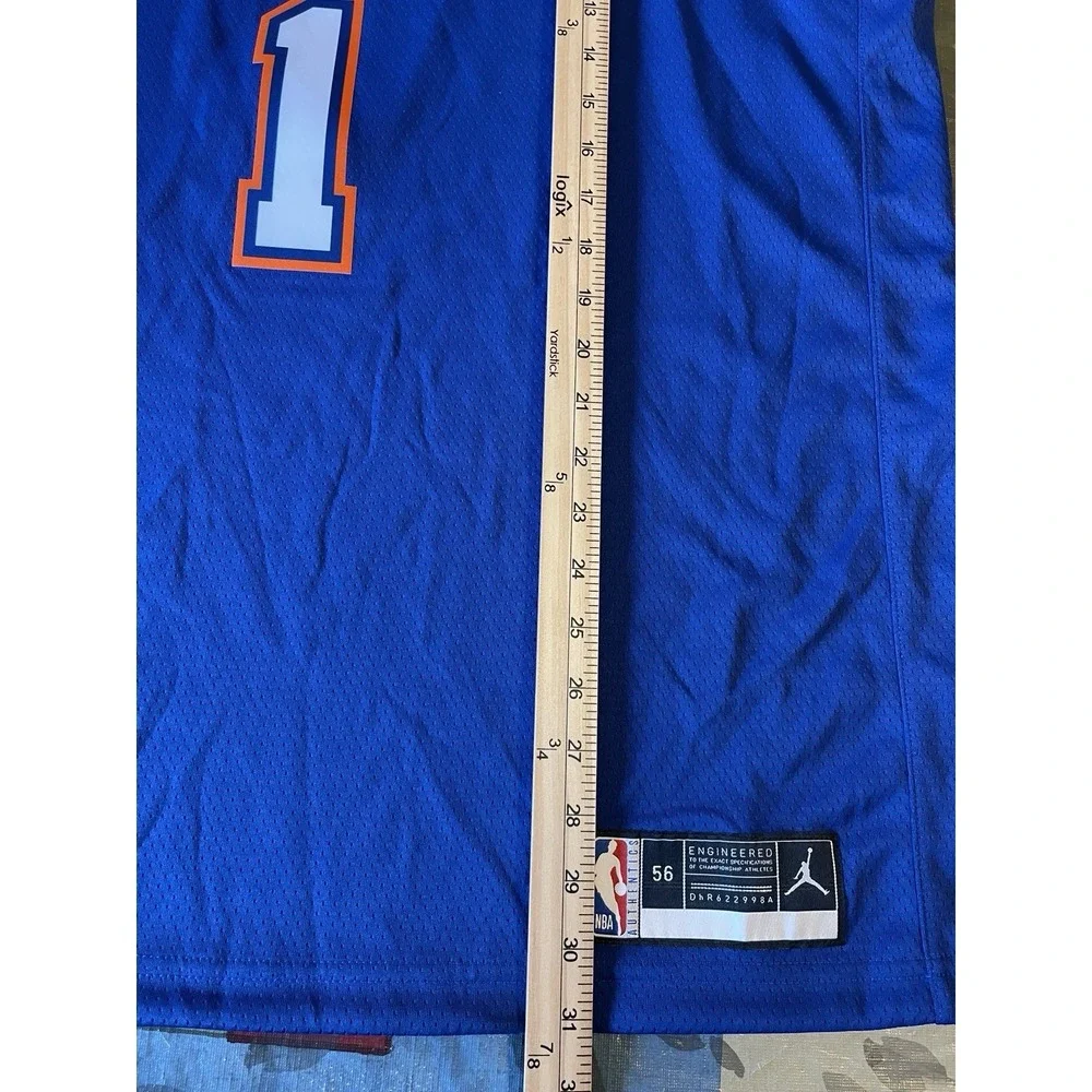Men's 56 NWOT New York Knicks Obi Toppin #1 Jordan Brand Swingman Jersey Blue